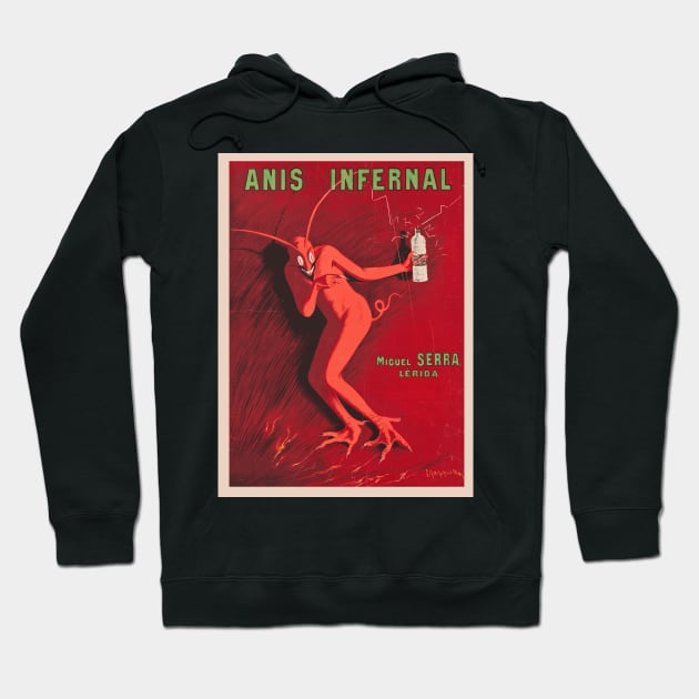 Vintage Anis Infernal Liqueur Advertising Art - Devil / Satan Hoodie by Naves